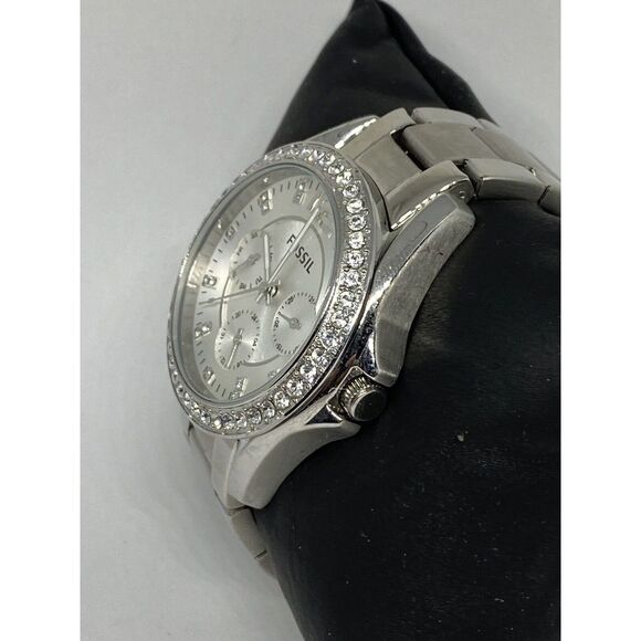 Fossil Riley ES3202 Womens Silver Stainless Steel Analog Dial Quartz Watch MP360 - Picture 4 of 12